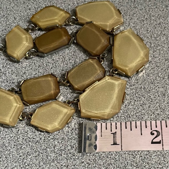 Cream Faux Stone Statement Bib Necklace - Picture 8 of 8